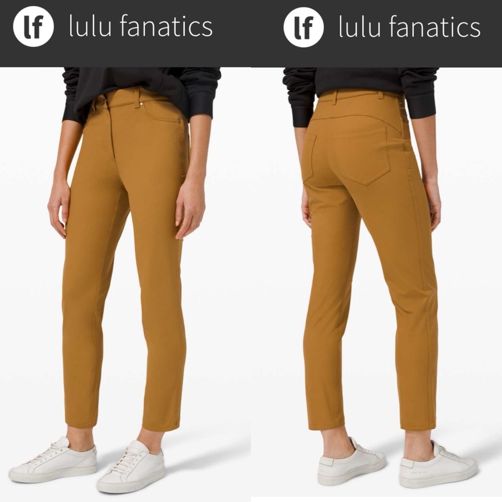 Lululemon City Sleek 5 Pocket 7/8 Straight Leg Chino Pant Sz 10 Spiced Bronze